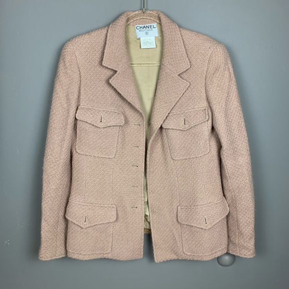 CHANEL Jackets & Blazers - Authentic Chanel pink tweed blazer sz 44/8